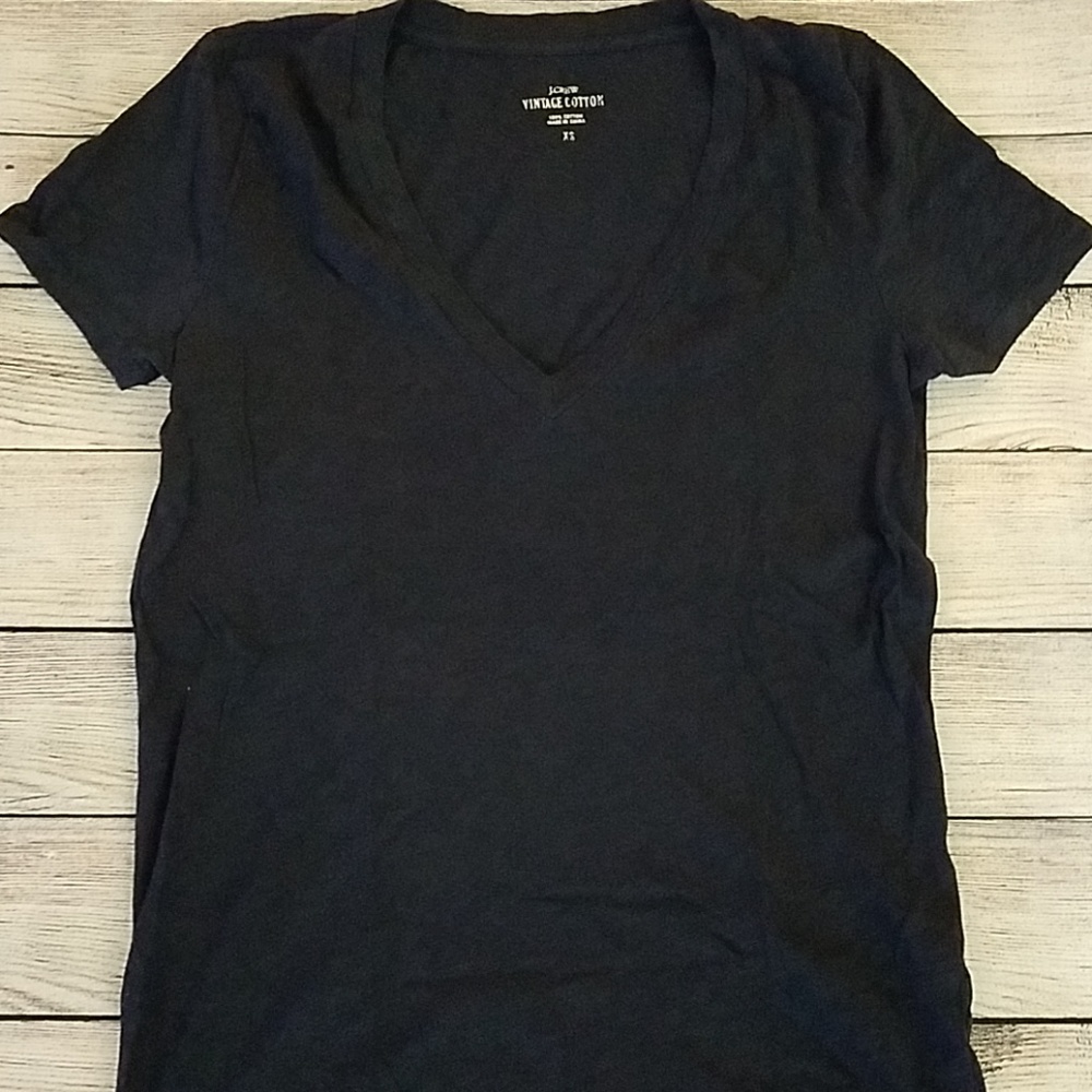 J Crew V-neck Vintage Cotton Tee - Sz. S